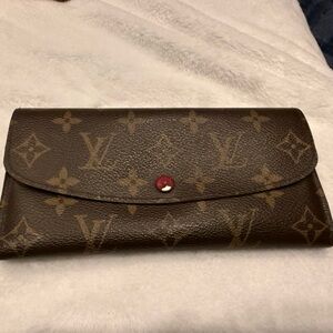 Louis Vuitton Emilie Monogram Wallet with Red Interior
